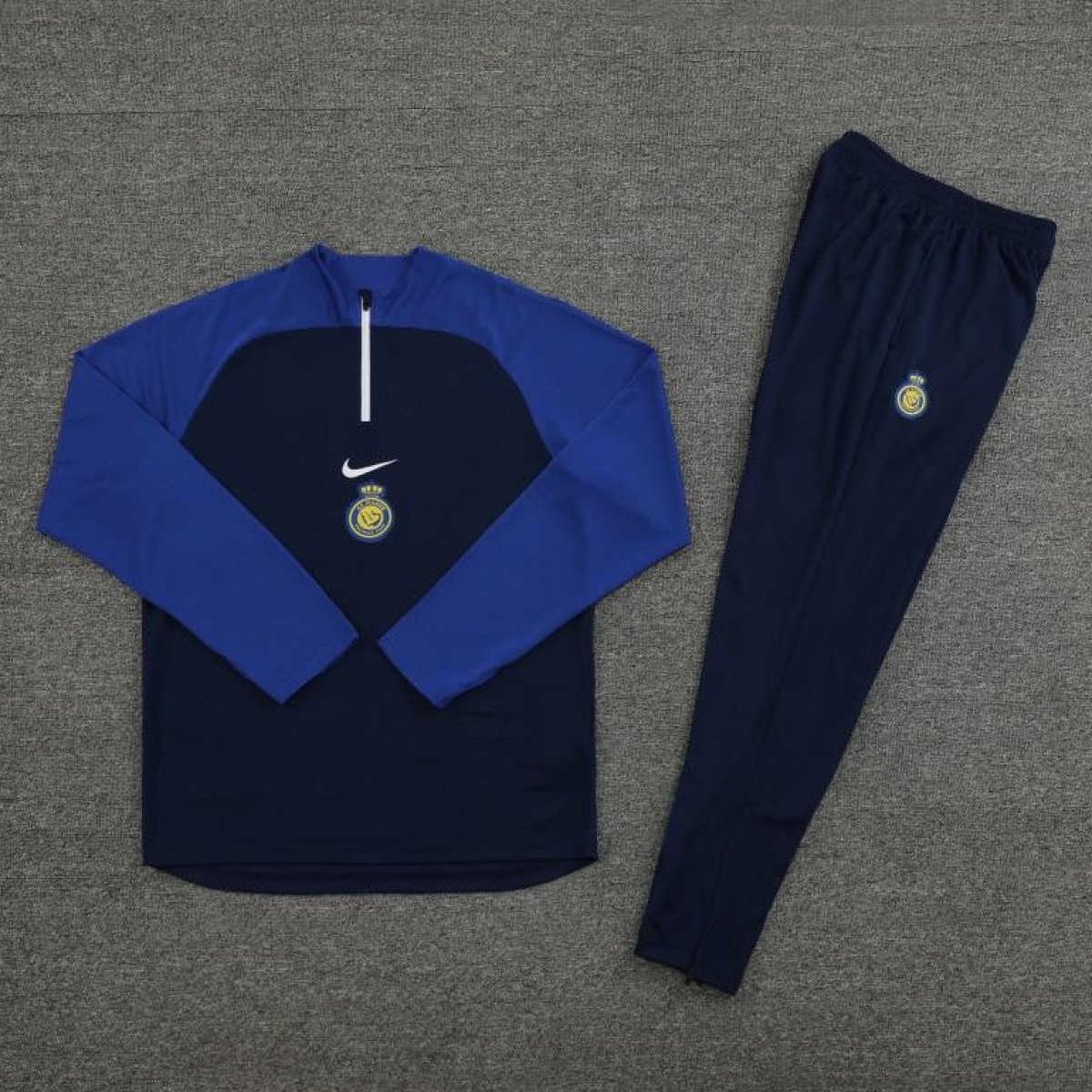 23/24 Al-Nassr Black/Blue Half Zipper Jacket +Pants