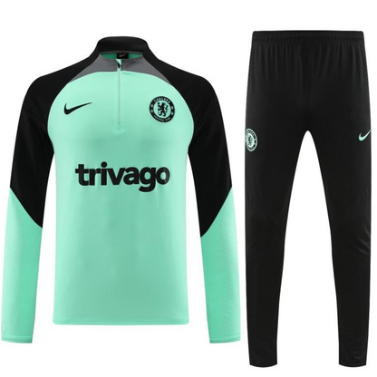 23/24 Chelsea Green/Black Half Zipper Jacket+Pants
