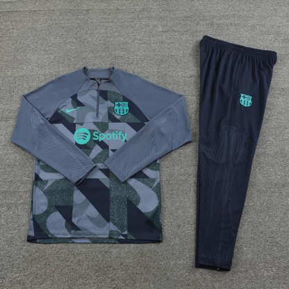 23/24 Barcelona Grey Half Zipper Jacket+Pants