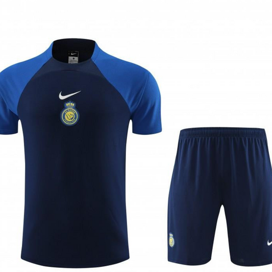 23/24 Al-Nassr Black/Blue Short Sleeve Jersey+Shorts