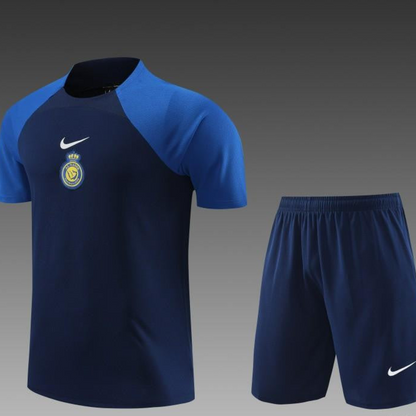 23/24 Al-Nassr Black/Blue Short Sleeve Jersey+Shorts