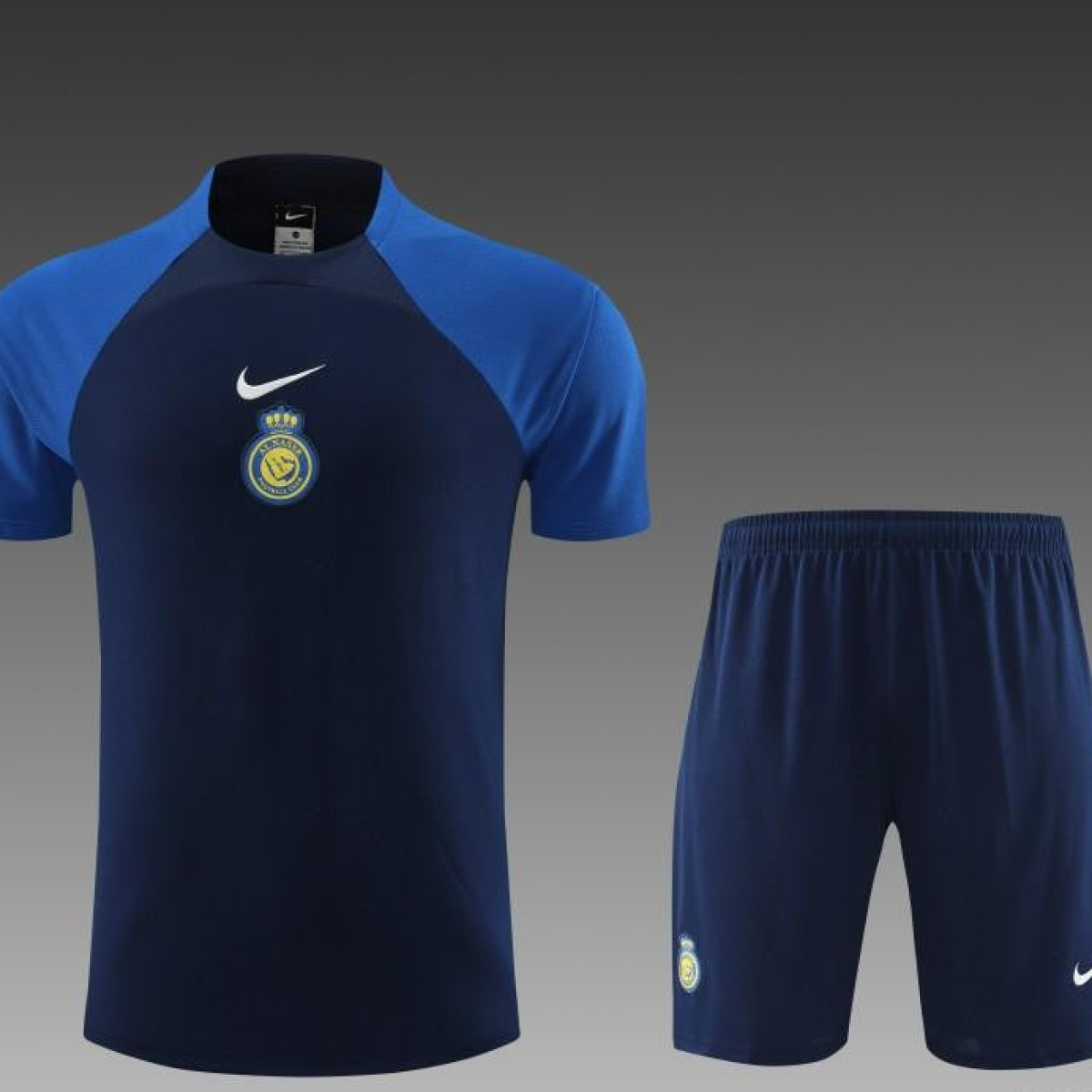 23/24 Al-Nassr Black/Blue Short Sleeve Jersey+Shorts
