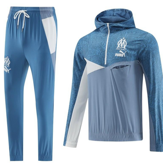 23/24 Brazil Blue Half Zipper Jacket+Pants