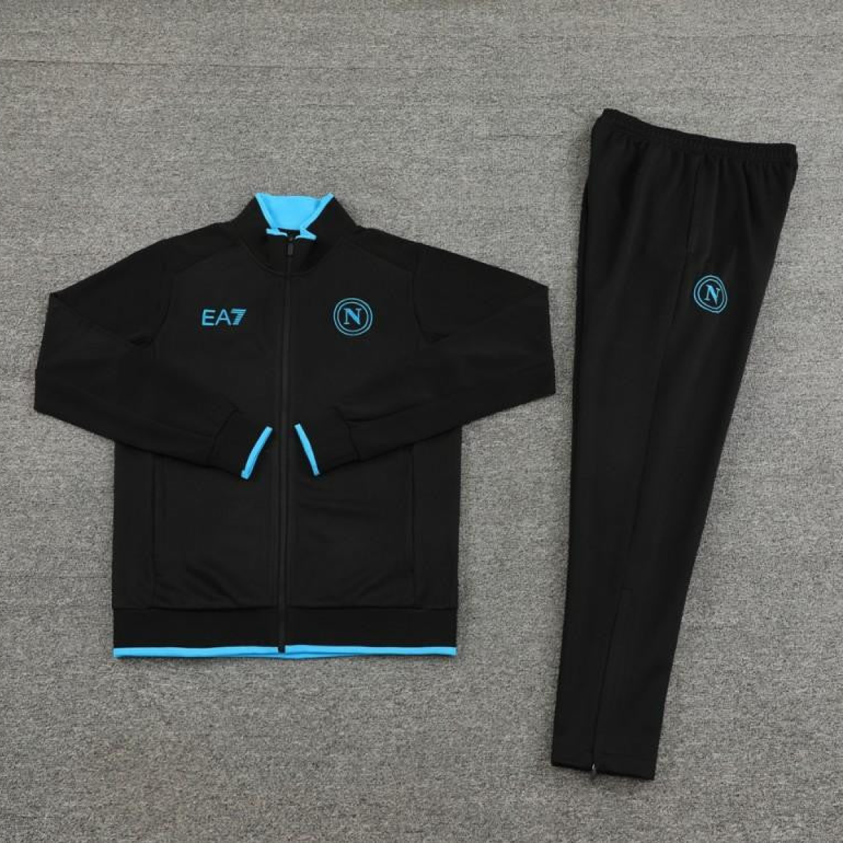23/24 Napoli Black Full Zipper Jacket+Pants