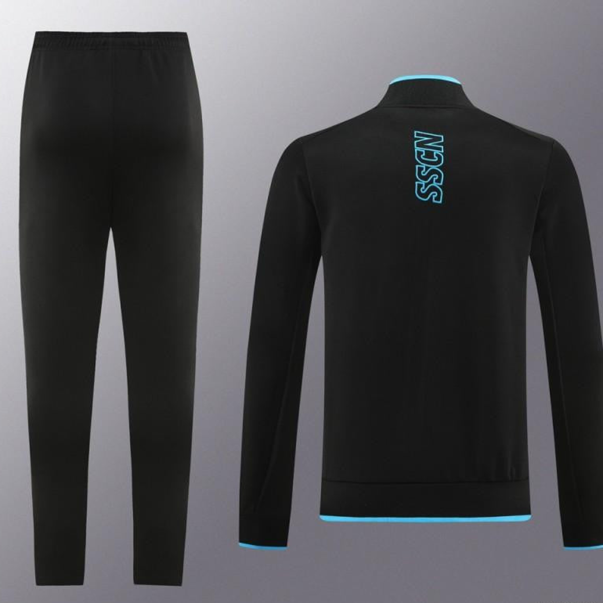 23/24 Napoli Black Full Zipper Jacket+Pants