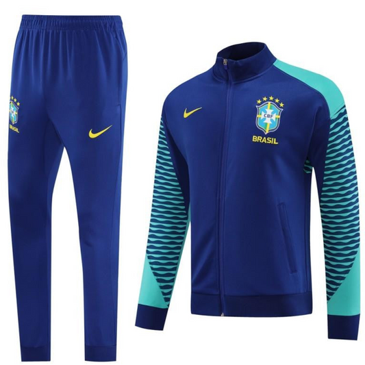 23/24 Brazil Blue Full Zipper Jacket+Pants
