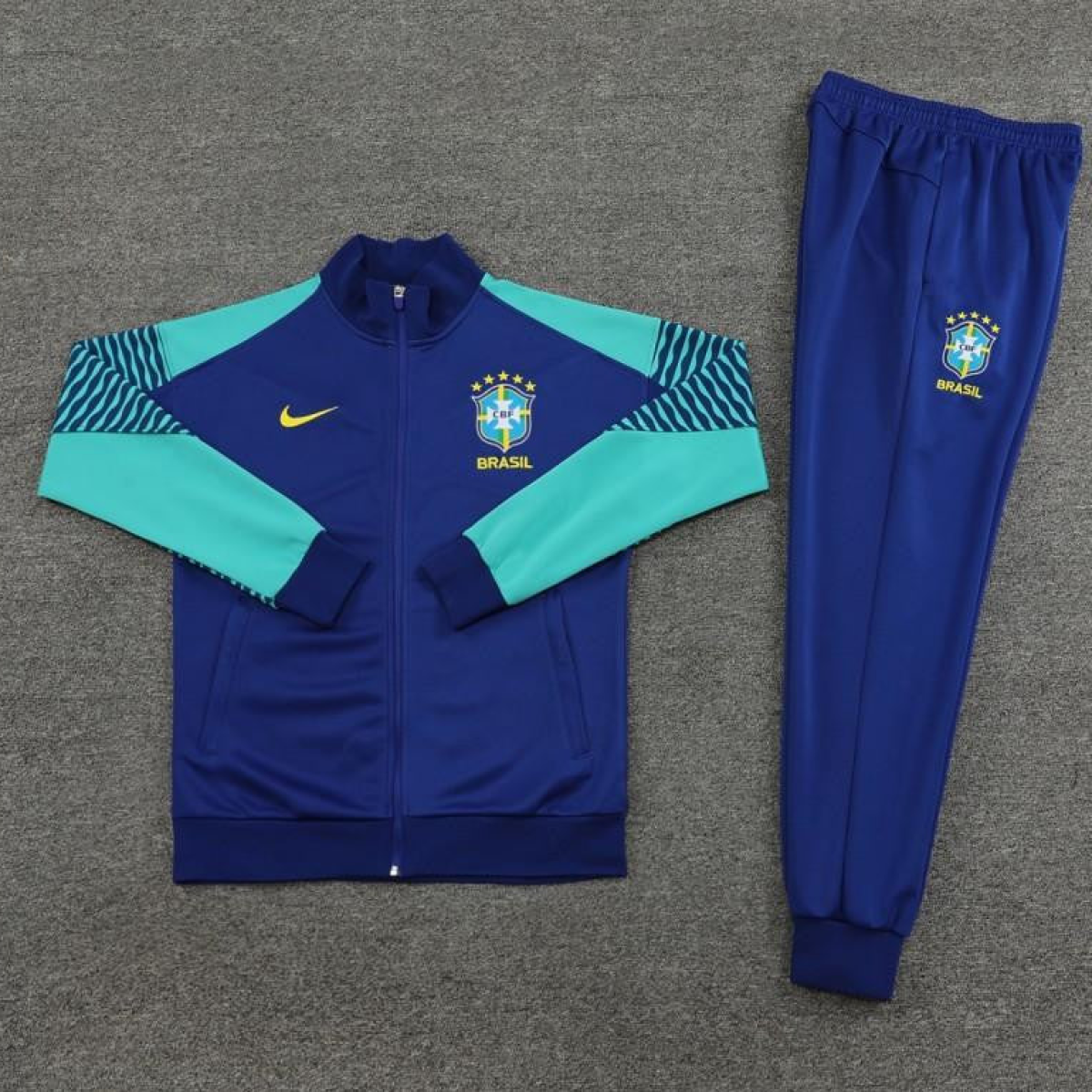 23/24 Brazil Blue Full Zipper Jacket+Pants