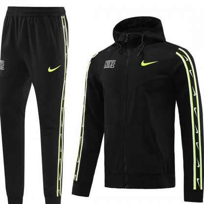 23/24 NIKE Black/Green Full Zipper Hooide Jacket+Pants