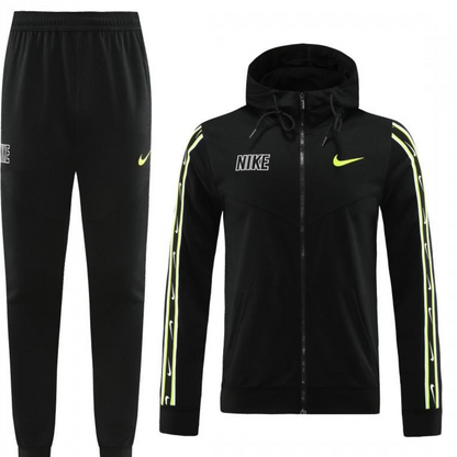 23/24 NIKE Black/Green Full Zipper Hooide Jacket+Pants