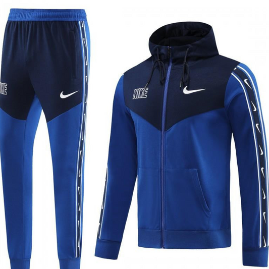 23/24 NIKE Black/Blue Full Zipper Hooide Jacket+Pants