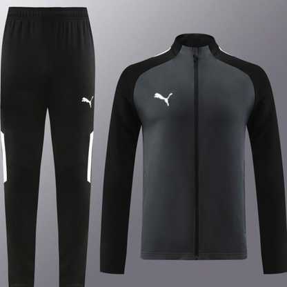 23/24 PUMA Black/Grey Full Zipper Hooide Jacket+Pants