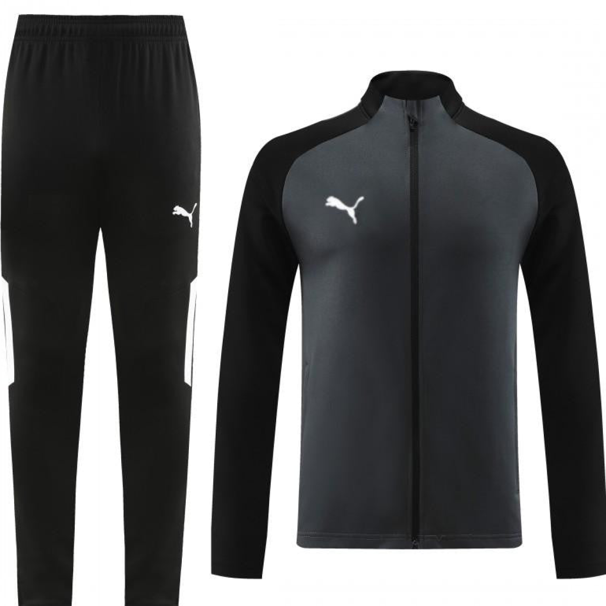 23/24 PUMA Black/Grey Full Zipper Hooide Jacket+Pants