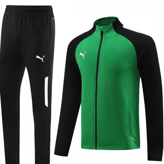 23/24 PUMA Black/Green Full Zipper Hooide Jacket+Pants