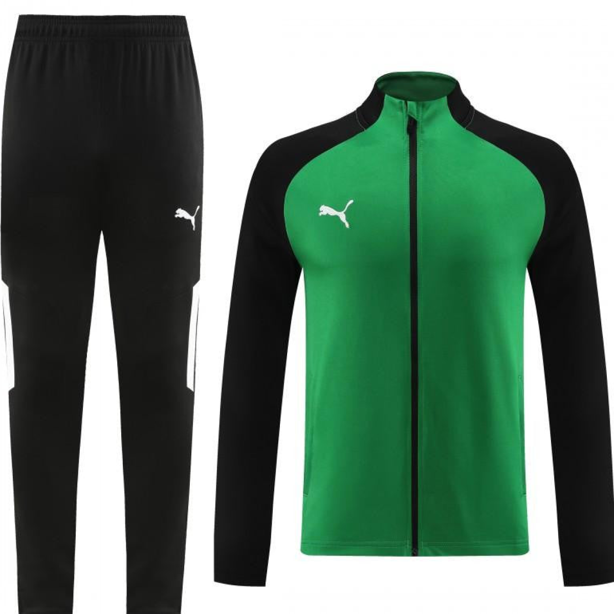 23/24 PUMA Black/Green Full Zipper Hooide Jacket+Pants
