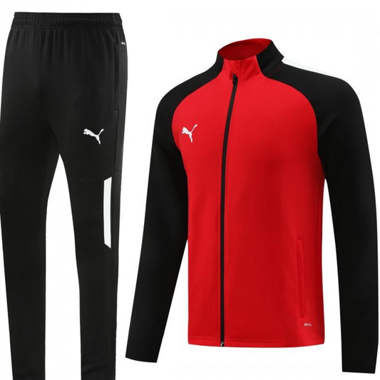 23/24 PUMA Black/Red Full Zipper Hooide Jacket+Pants