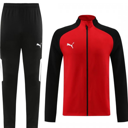 23/24 PUMA Black/Red Full Zipper Hooide Jacket+Pants