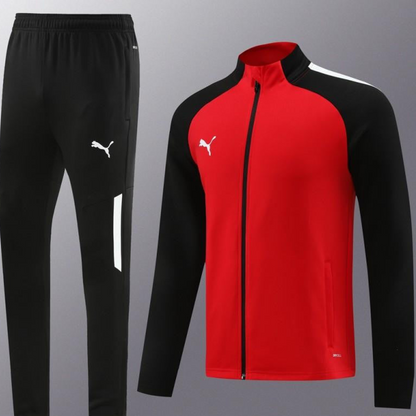 23/24 PUMA Black/Red Full Zipper Hooide Jacket+Pants