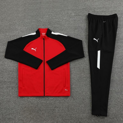 23/24 PUMA Black/Red Full Zipper Hooide Jacket+Pants