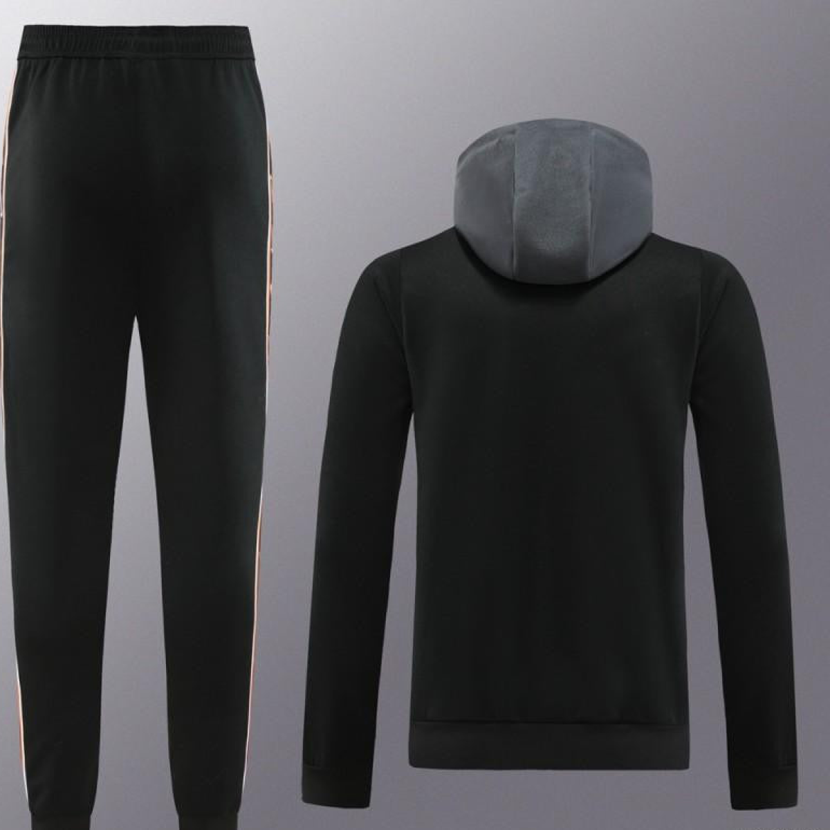 23/24 NIKE Black/Grey Full Zipper Hooide Jacket+Pants