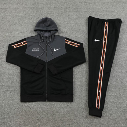 23/24 NIKE Black/Grey Full Zipper Hooide Jacket+Pants