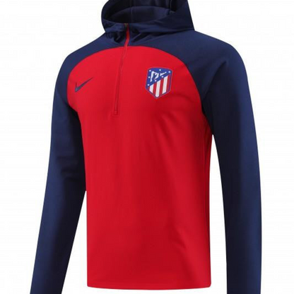 23/24 Atletico Madrid Red/Navy Half Zipper Jacket+ Pants