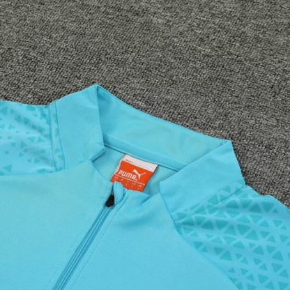 23/24 Olympique Marseille Blue Half Zipper Jacket+ Pants