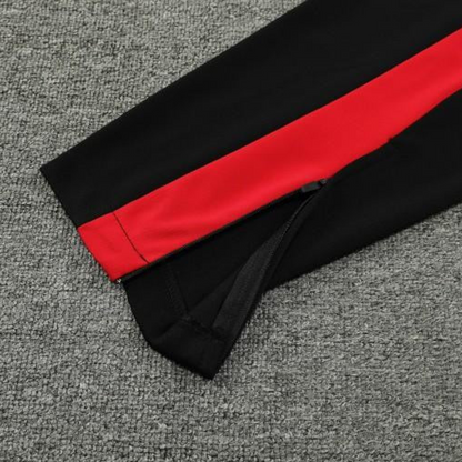 23/24 AC Milan Red Black Half Zipper Jacket+ Pants