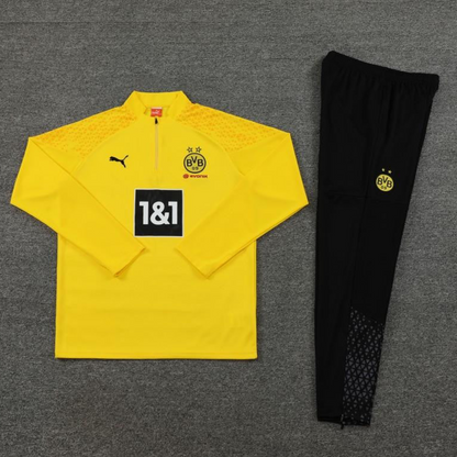 23/24 Borussia Dortmund Yellow Half Zipper Jacket+ Pants