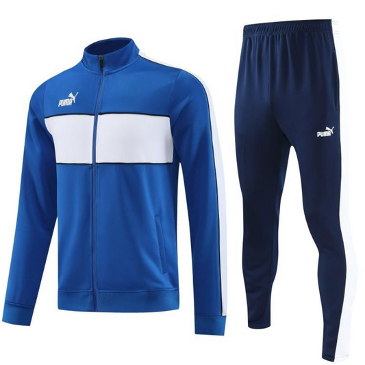23/24 Puma Blue White Full Zipper Jacket+Pants