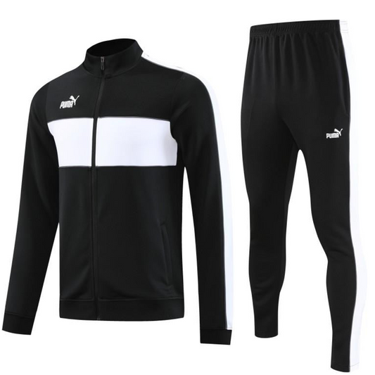 23/24 Puma Black White Full Zipper Jacket+Pants