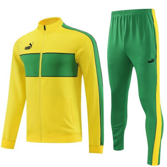 23/24 Puma Yellow Green Full Zipper Jacket+Pants