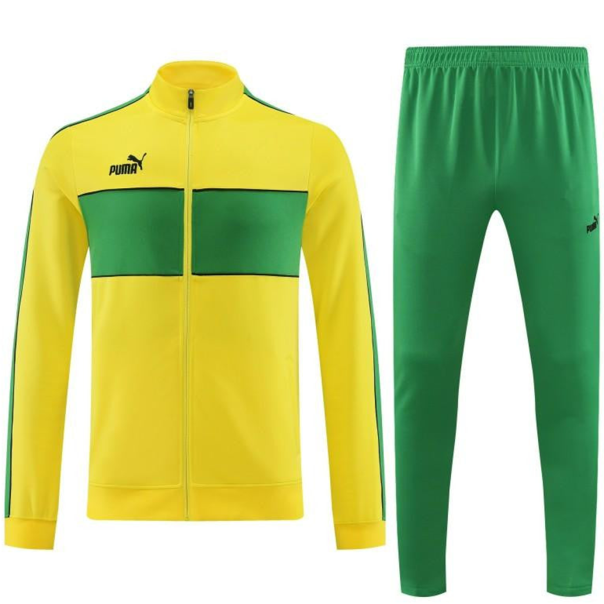 23/24 Puma Yellow Green Full Zipper Jacket+Pants