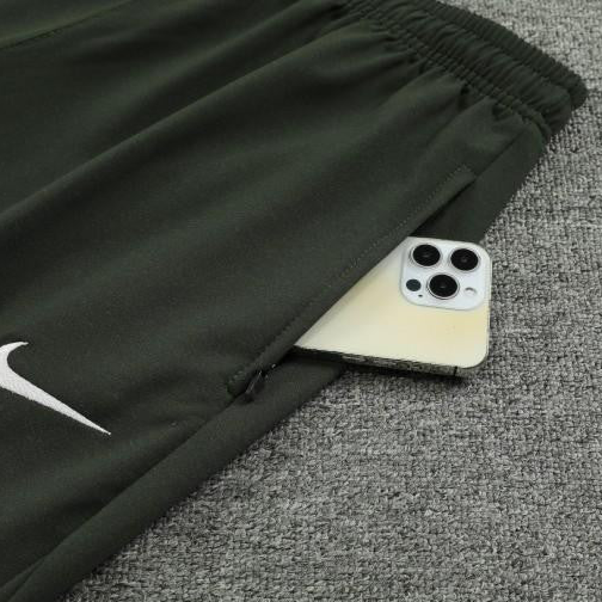 23/24 Barcelona Dark Green Hoodie Half Zipper Jacket+ Pants