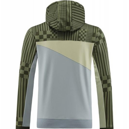 23/24 PUMA Green Grey Hoodie Half Zipper Jacket+Pants