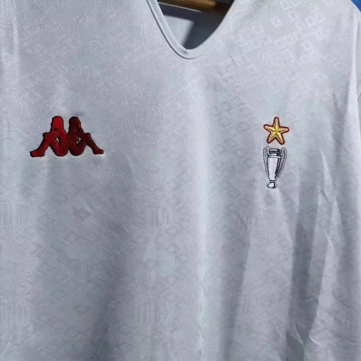 Retro 88/89 AC Miilan Away White Jersey