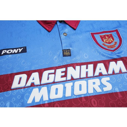 Retro 95/97 West Ham United Long Sleeve Away Blue Jersey