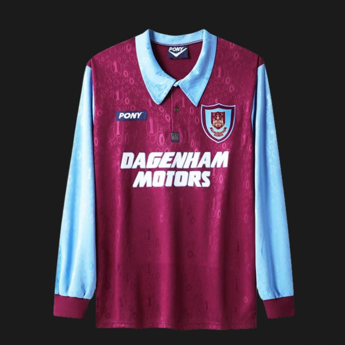 Retro 95/97 West Ham United Long Sleeve Home Jersey