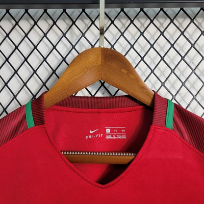 Retro 2016  Portugal Home Long Sleeve Jersey