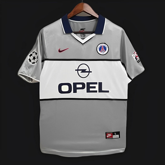 Retro 99/00 PSG Away Grey Jersey Worn By Ronaldinho