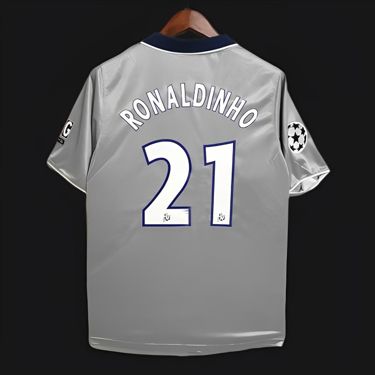 Retro 99/00 PSG Away Grey Jersey Worn By Ronaldinho