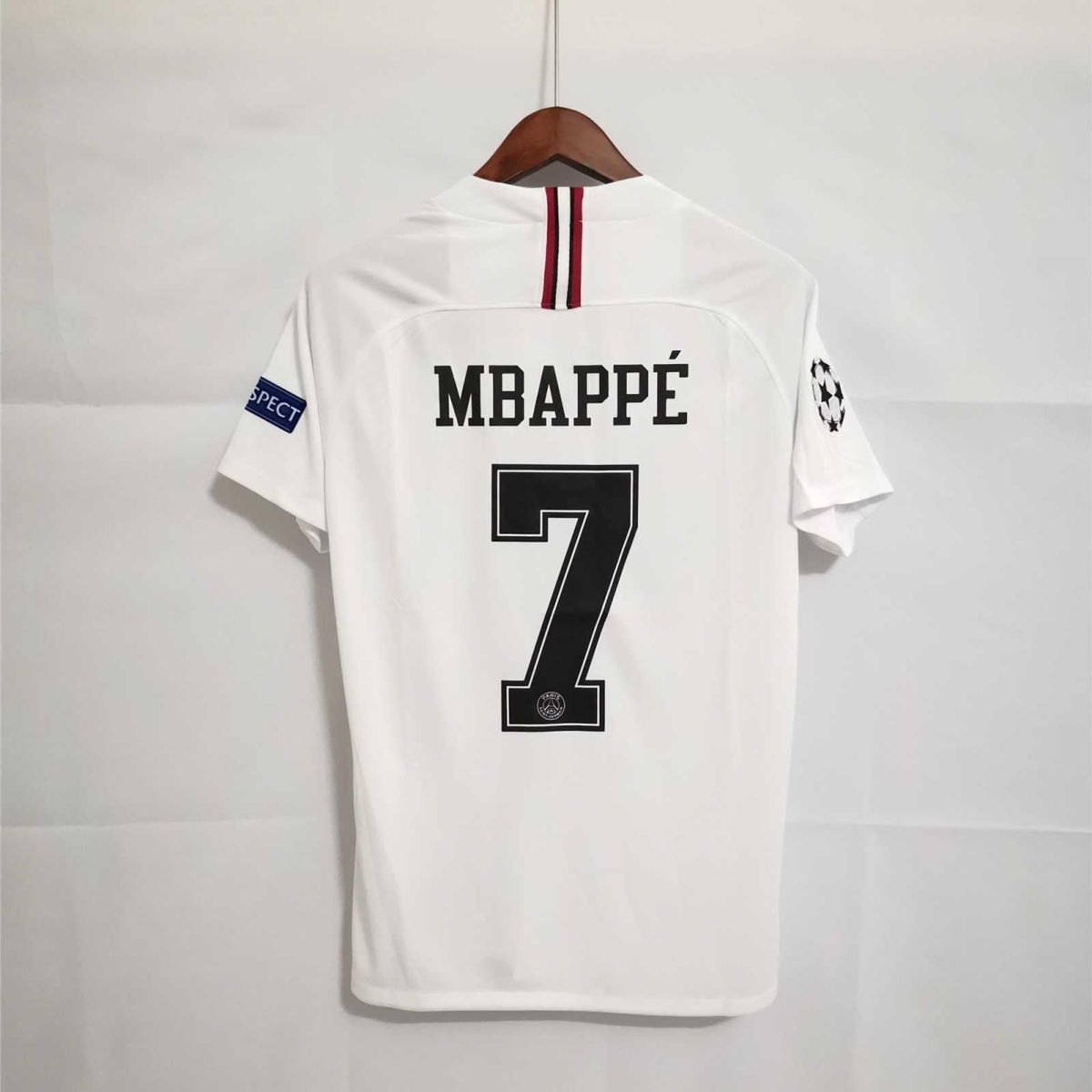Retro 18/19 PSG Away White Jersey With Champions Patch