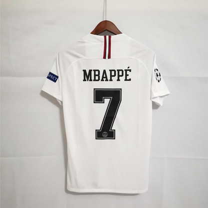 Retro 18/19 PSG Away White Jersey With Champions Patch