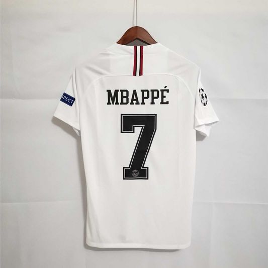 Retro 18/19 PSG Away White Jersey With Champions Patch