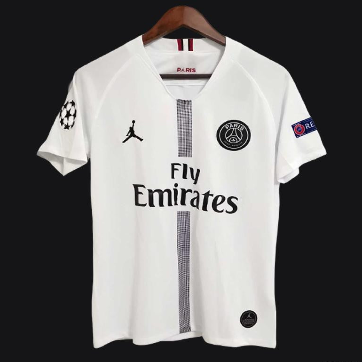 Retro 18/19 PSG Away White Jersey With Champions Patch