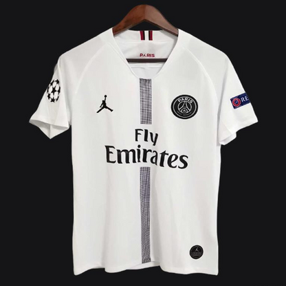 Retro 18/19 PSG Away White Jersey With Champions Patch