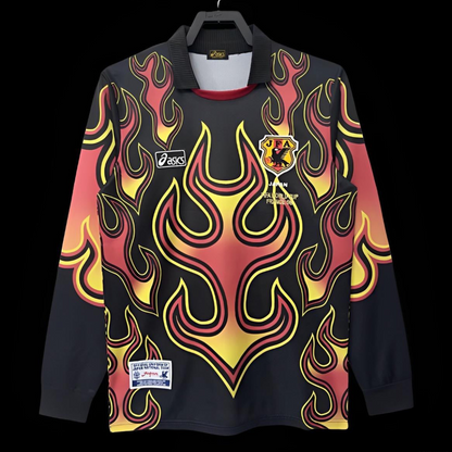 Retro 1998 Japan Goalkeeper Red Flame Long Sleeve Jersey