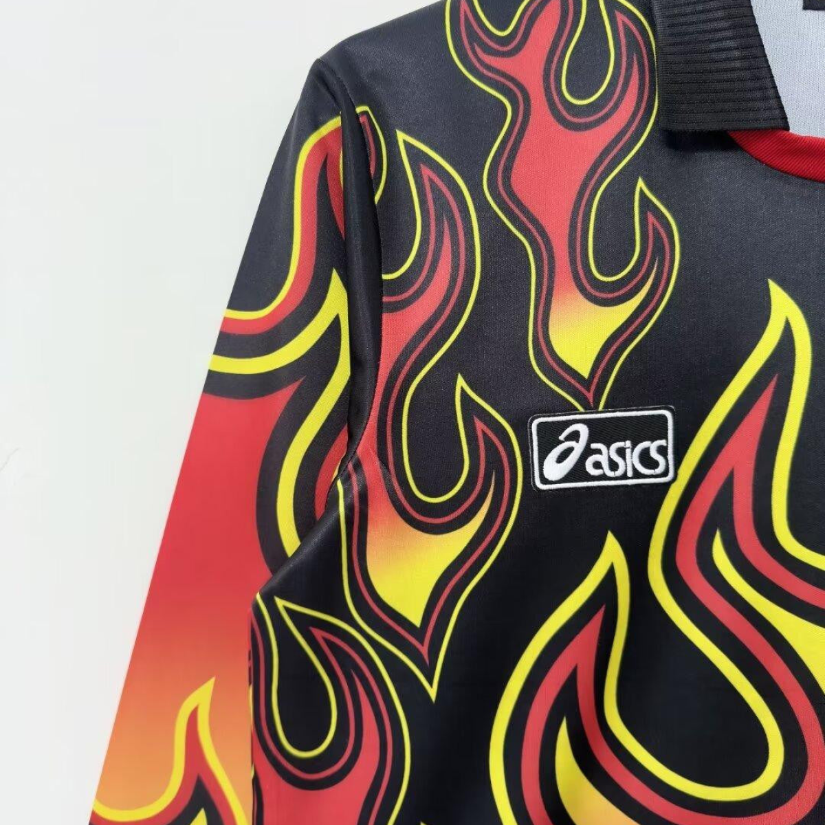 Retro 1998 Japan Goalkeeper Red Flame Long Sleeve Jersey