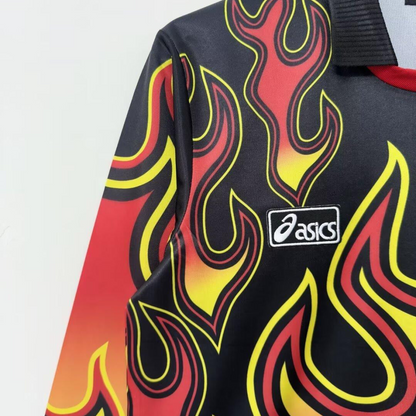 Retro 1998 Japan Goalkeeper Red Flame Long Sleeve Jersey