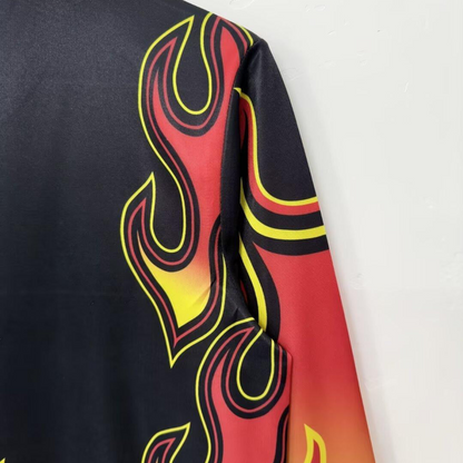 Retro 1998 Japan Goalkeeper Red Flame Long Sleeve Jersey