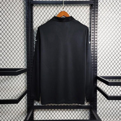 Retro 2004 Brazil Special Edition Black Long Sleeve Jersey